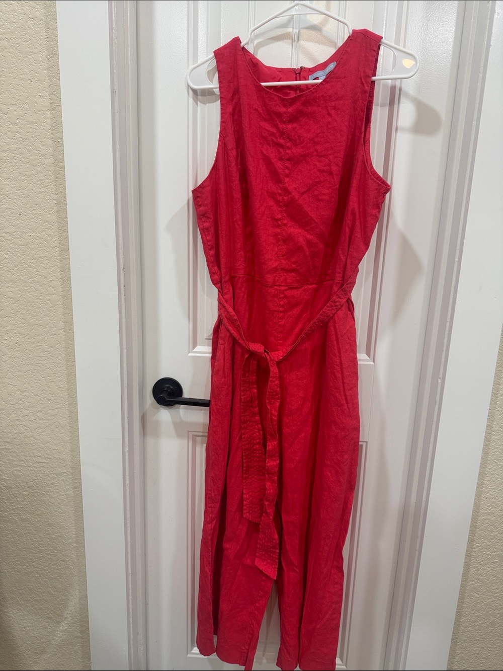 ANTONIO MELANI Sleeveless Jumpsuit with Waist Tie